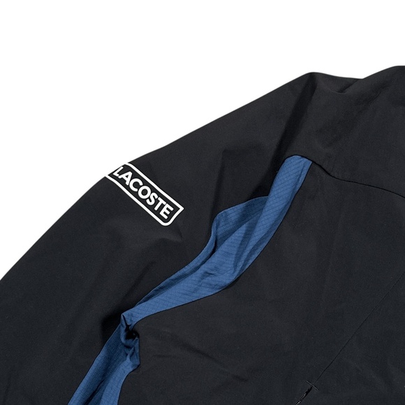 Lacoste Novak Djokovic Blue Black Windbreaker Training Jacket Mens XL - Picture 6 of 13